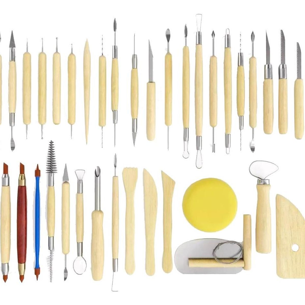 GENERICO - Kit de 42 Herramientas para Escultura y Tallado