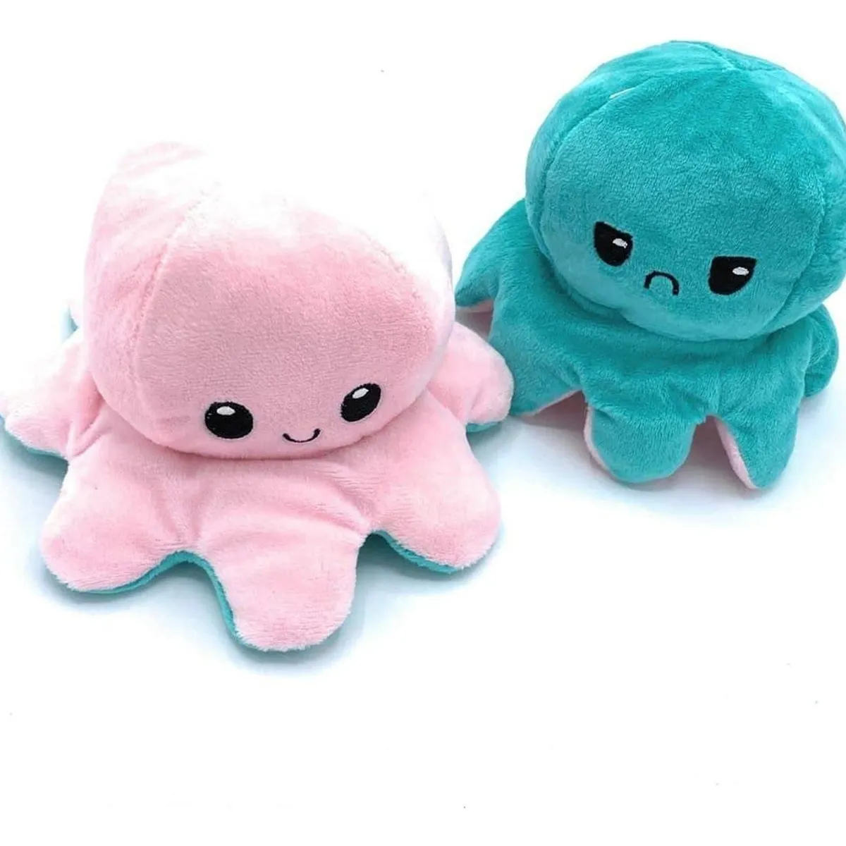 GENERICO - Pulpo Reversible de Peluche Suave y Colorido