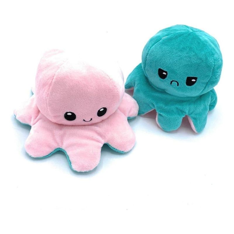 GENERICO - Pulpo Reversible de Peluche Suave y Colorido