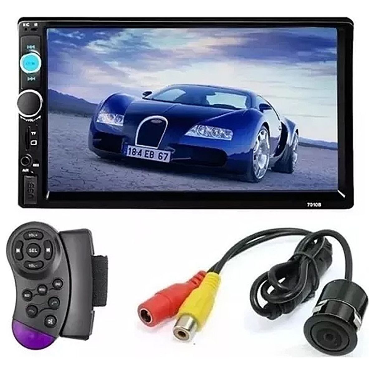 GENERICO - Radio Auto 2 Din Mirrorlink+camara Retroceso+comando Volante