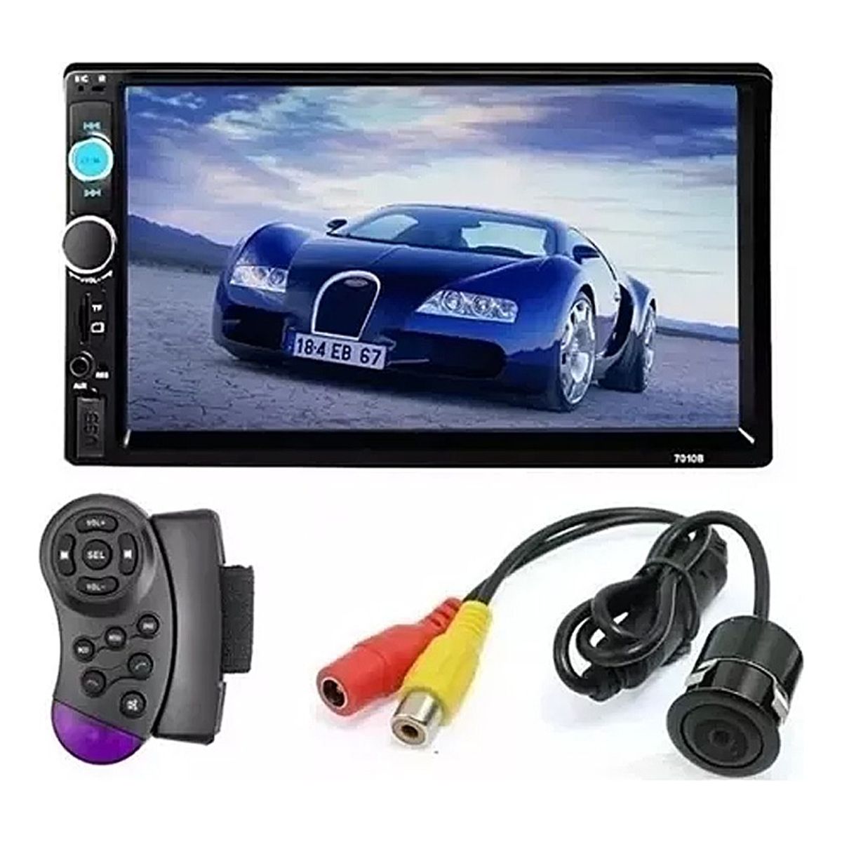 GENERICO - Radio Auto 2 Din Mirrorlink+camara Retroceso+comando Volante