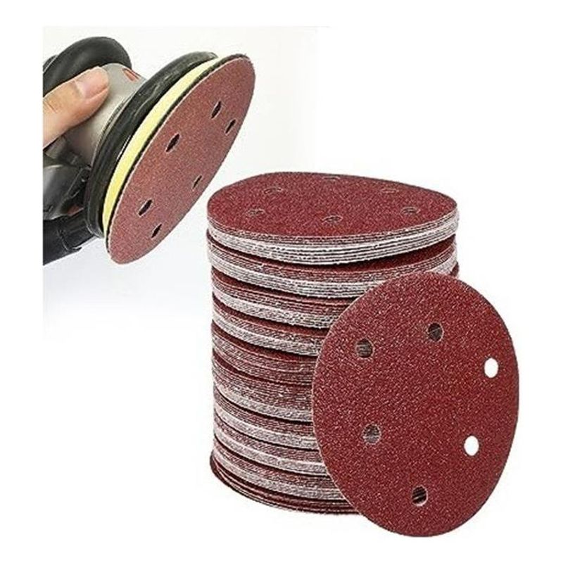 GENERICO - Discos de Lija para Metal 115mm con Velcro 50 Unidades