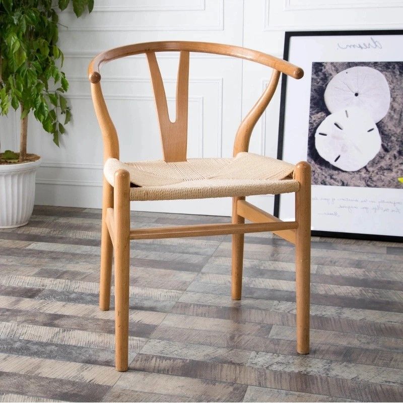 GENERICO - Silla Wish de Madera y Ratan - Natural