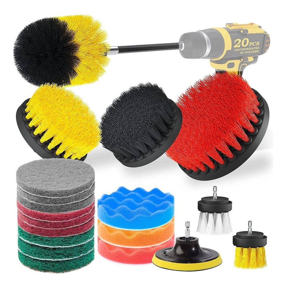 GENERICO - Set de 20 Accesorios de Limpieza para Taladro