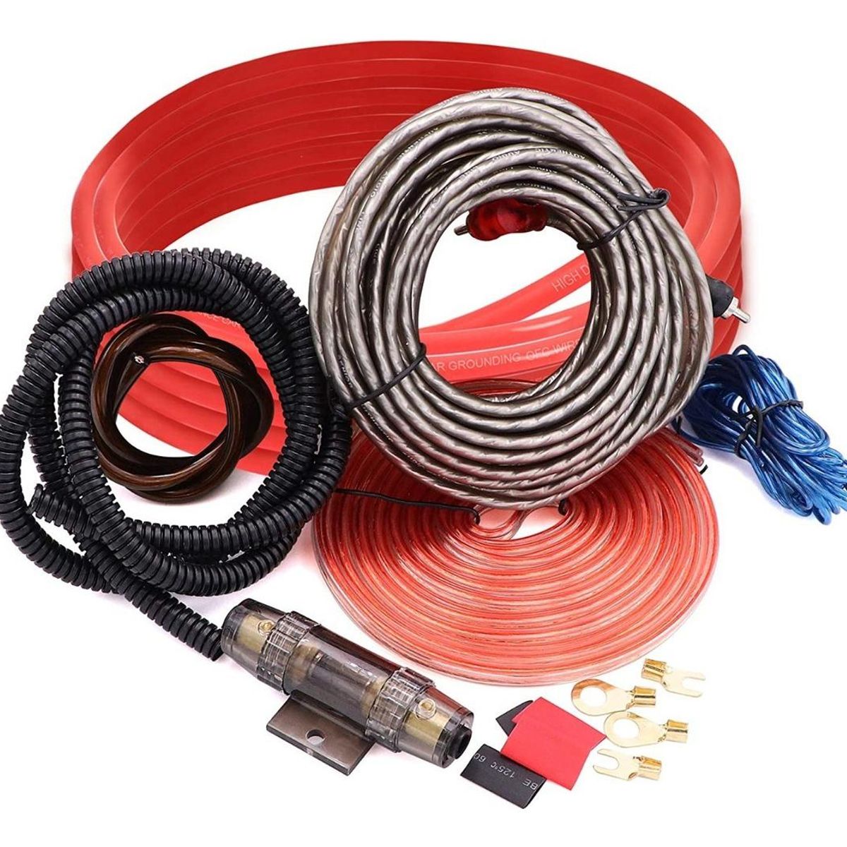 GENERICO - Kit de Cables de Calibre 8 para Subwoofer