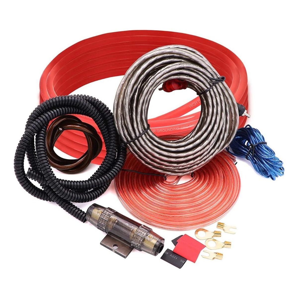 GENERICO - Kit de Cables de Calibre 8 para Subwoofer