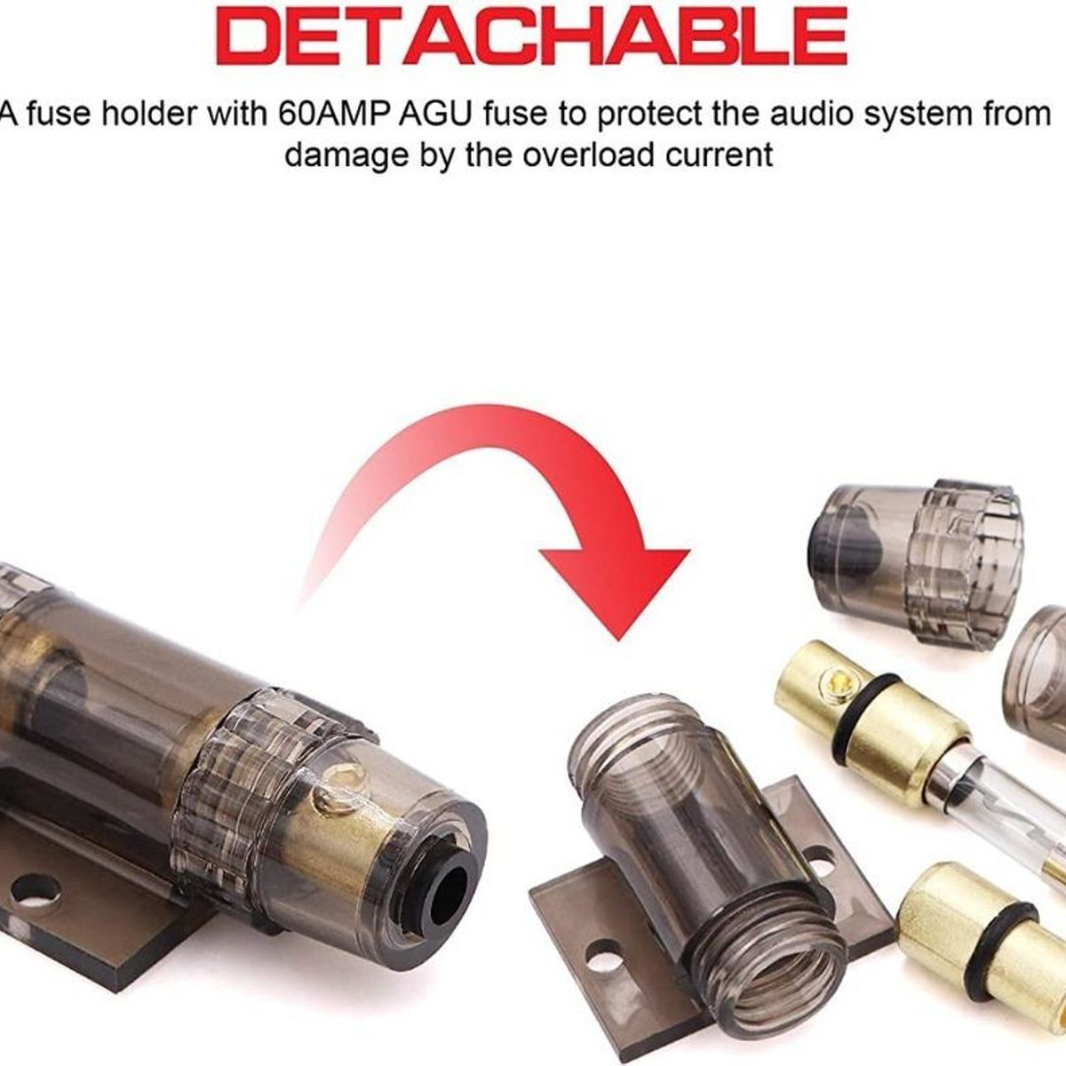 GENERICO - Kit de Cables de Calibre 8 para Subwoofer