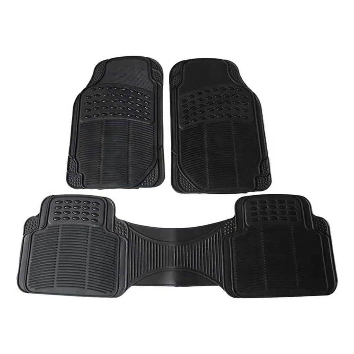 GENERICO - Set de 3 Alfombrillas de Goma Antideslizantes para Auto