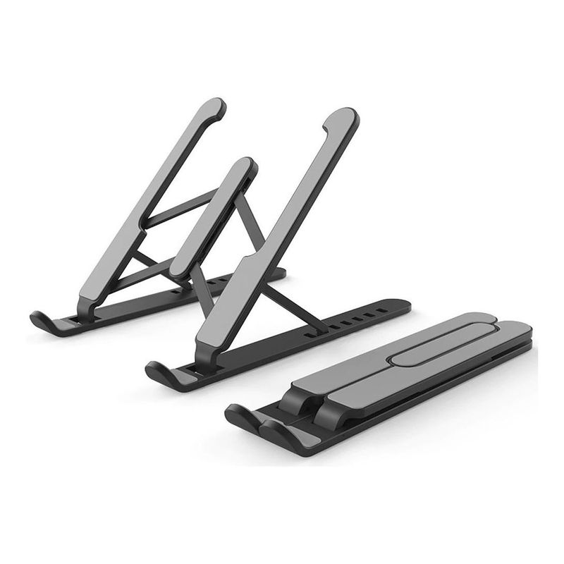 GENERICO - Soporte Plegable Portátil para Laptop Negro 7 Niveles