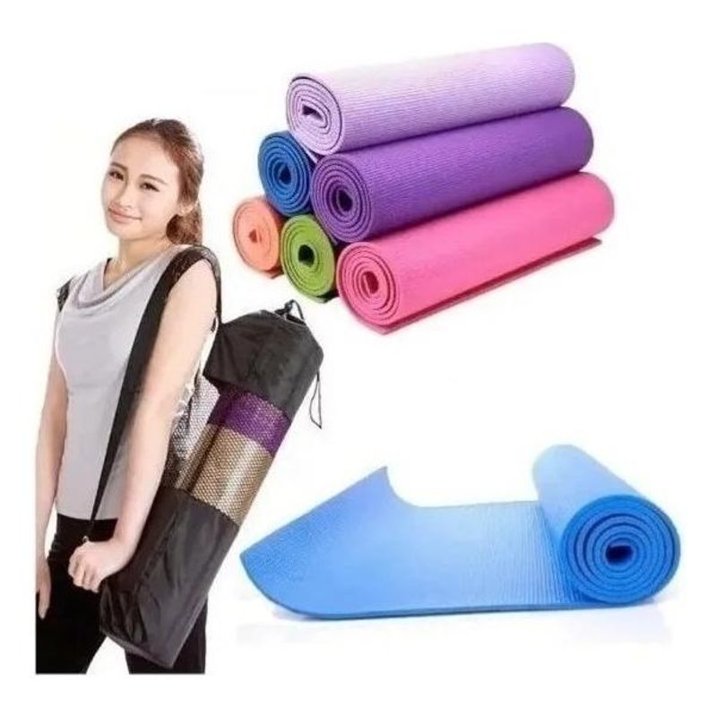 GENERICO - Colchoneta de Yoga de PVC de 6mm para Ejercicio y Pilates