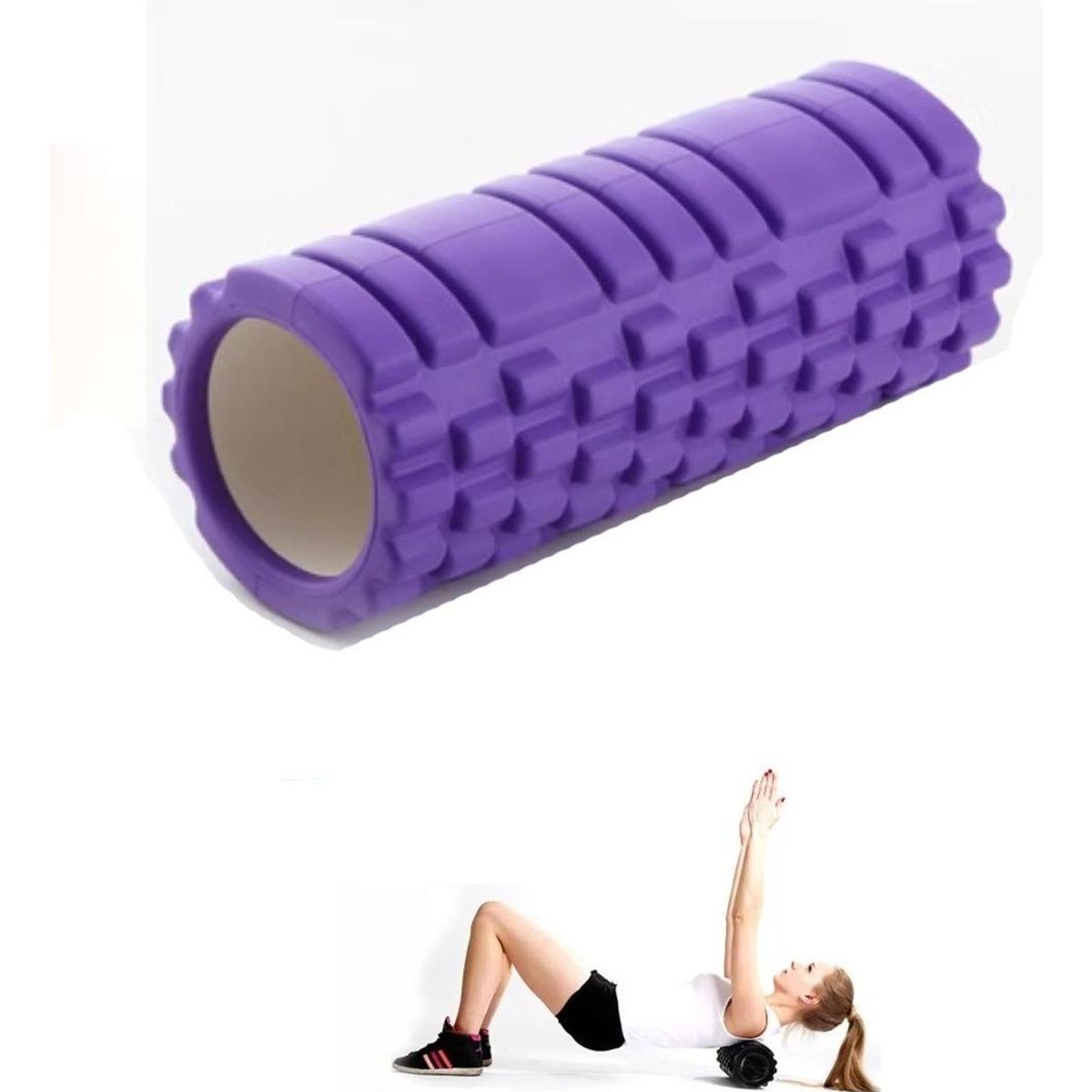 GENERICO - Rodillo de Espuma Texturizado para Yoga y Masaje