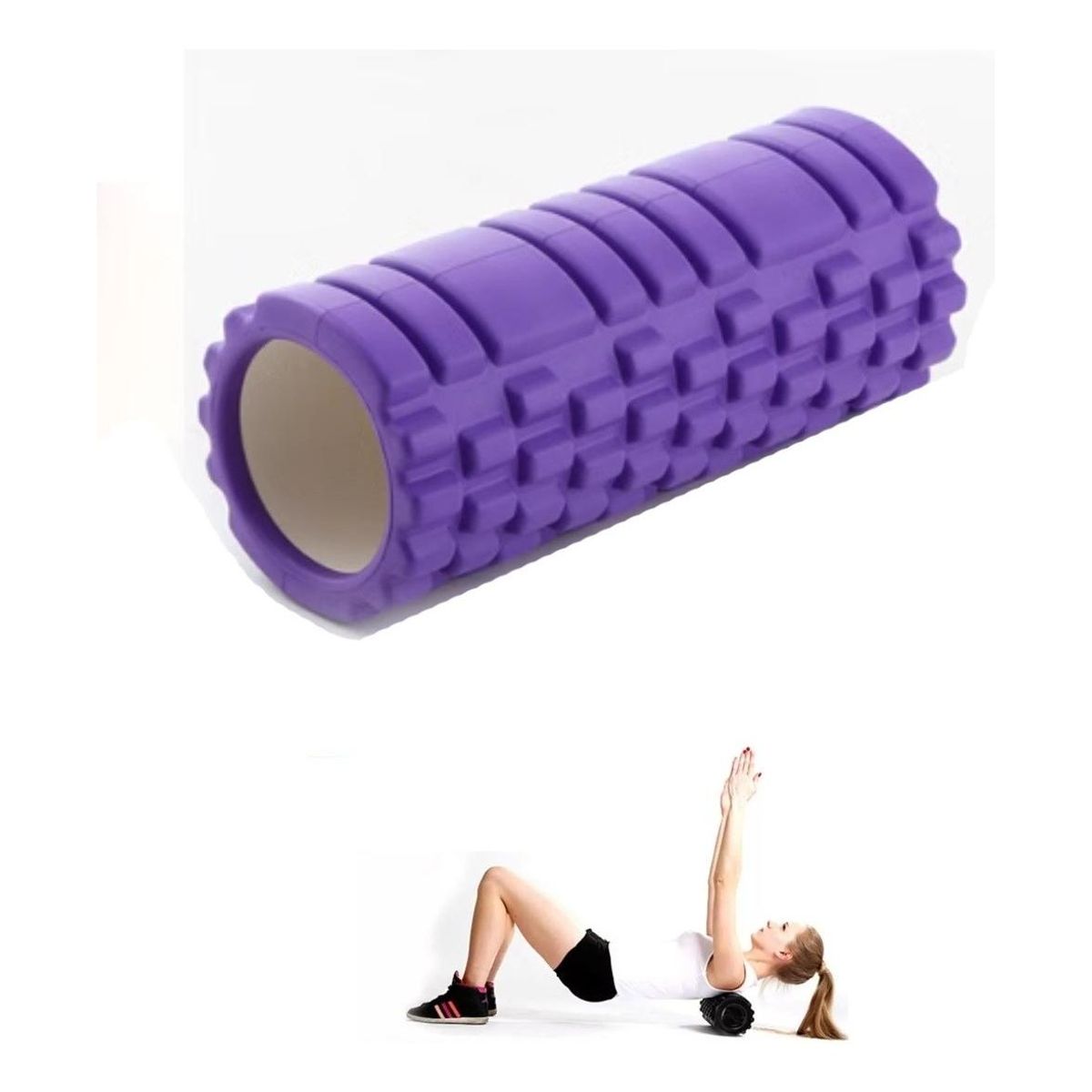GENERICO - Rodillo de Espuma Texturizado para Yoga y Masaje