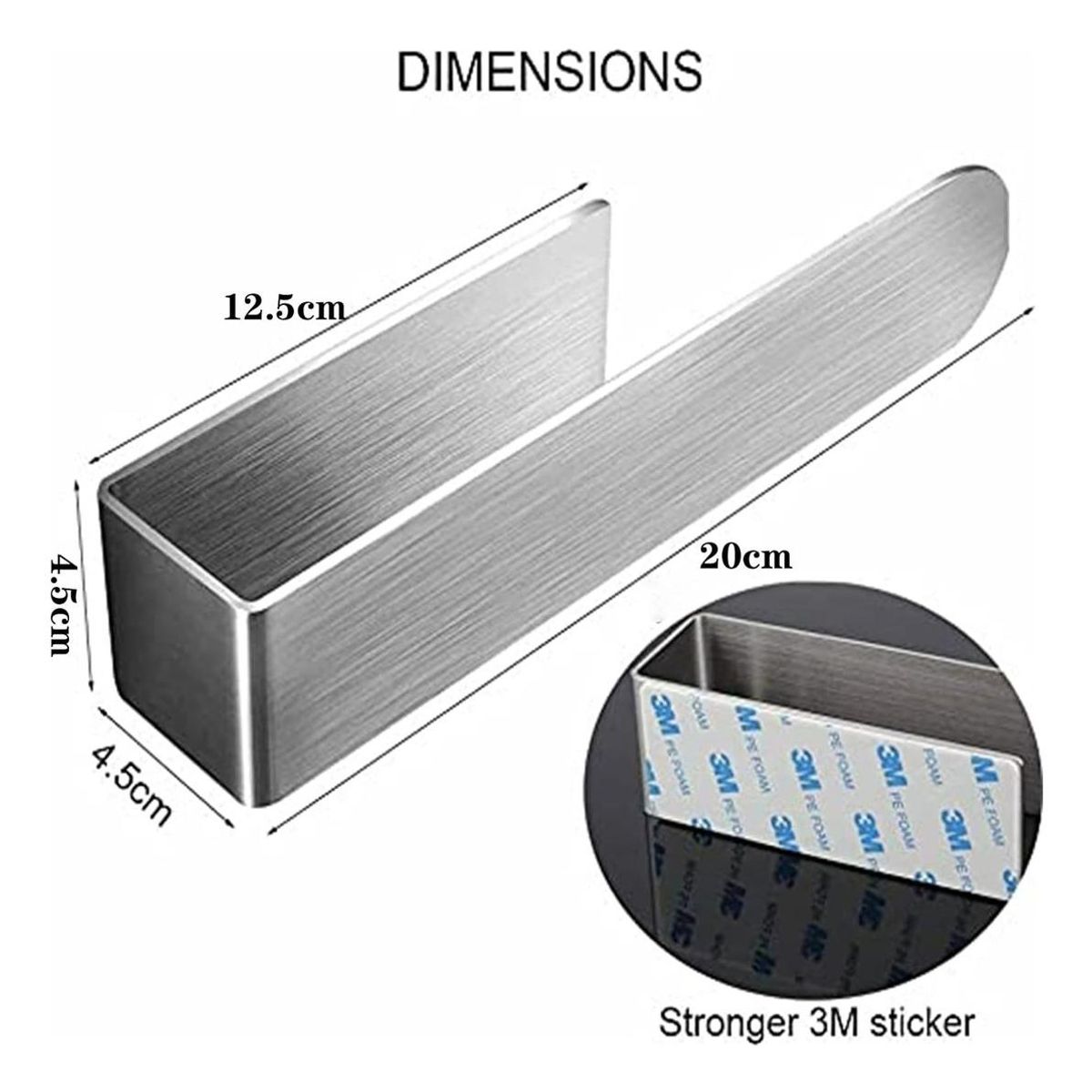 GENERICO - Toallero de Acero Inoxidable con Adhesivo para Baño