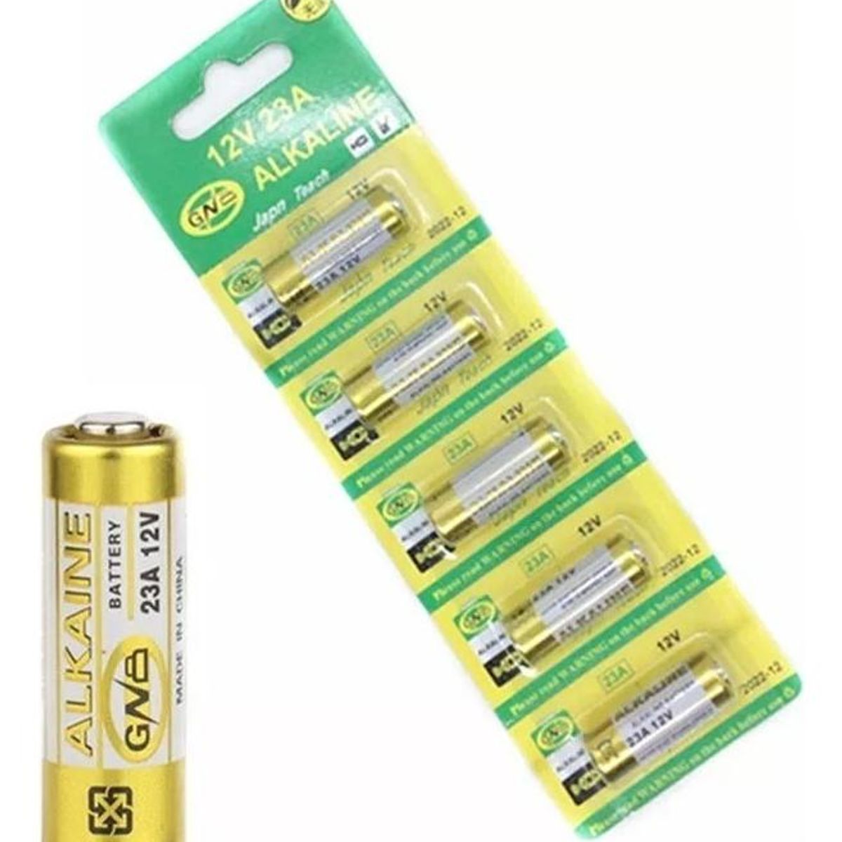 GENERICO - Pack de 5 Baterías 23A 12V para Controles Remotos