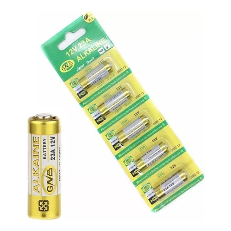 GENERICO - Pack de 5 Baterías 23A 12V para Controles Remotos