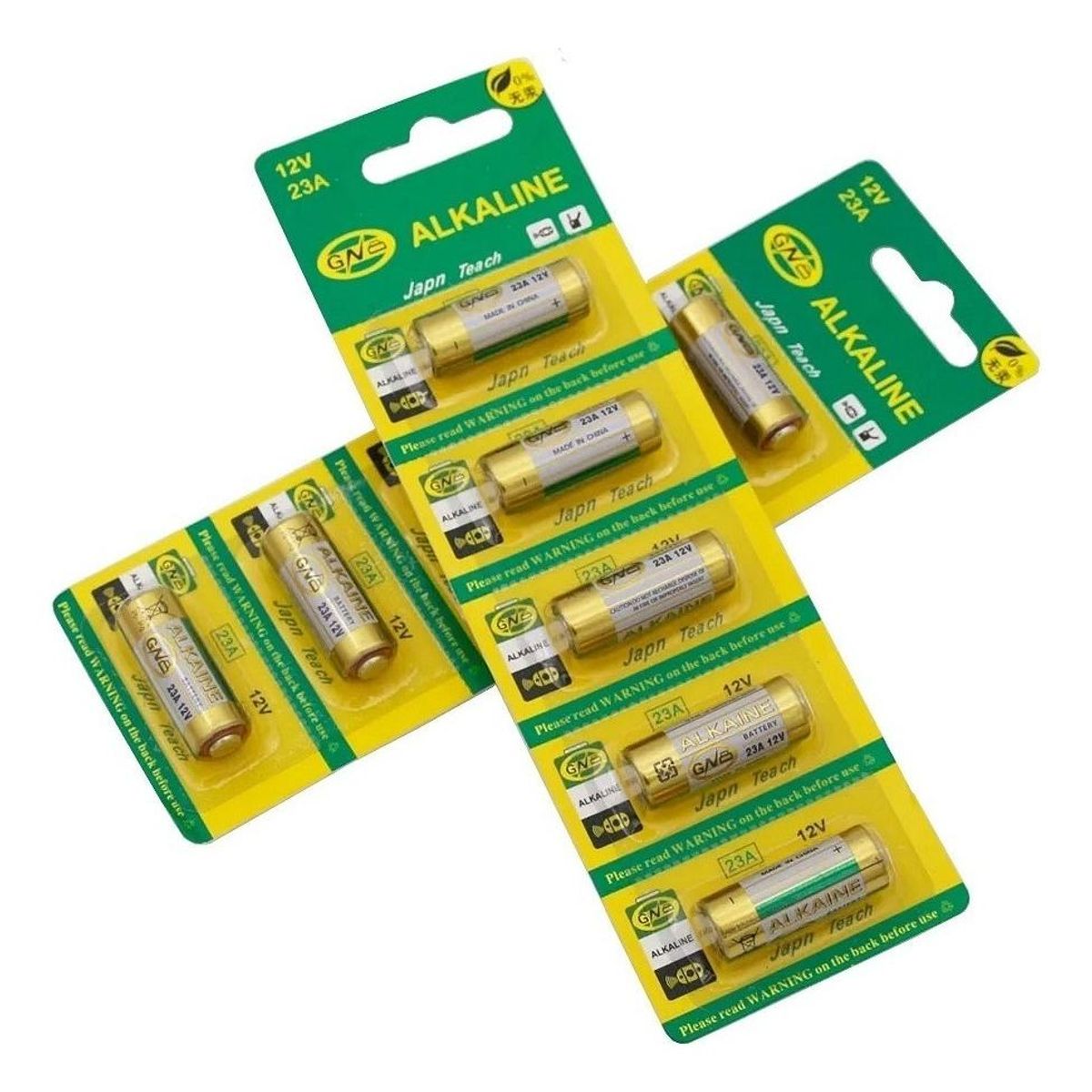 GENERICO - Pack de 5 Baterías 23A 12V para Controles Remotos