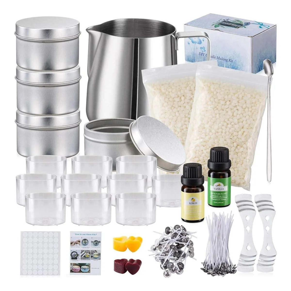 GENERICO - Kit de Fabricación de Velas para Principiantes 153 Piezas.