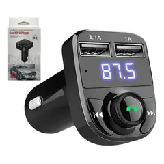 GENERICO - Transmisor FM Bluetooth y Cargador para Auto