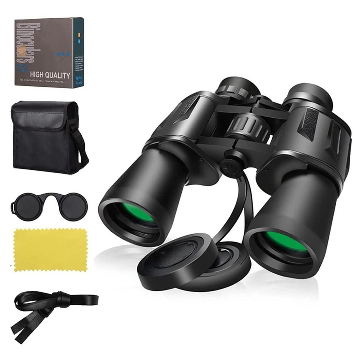 GENERICO - Binoculares 20x50 con Prisma BAK4 y Resistencia al Agua