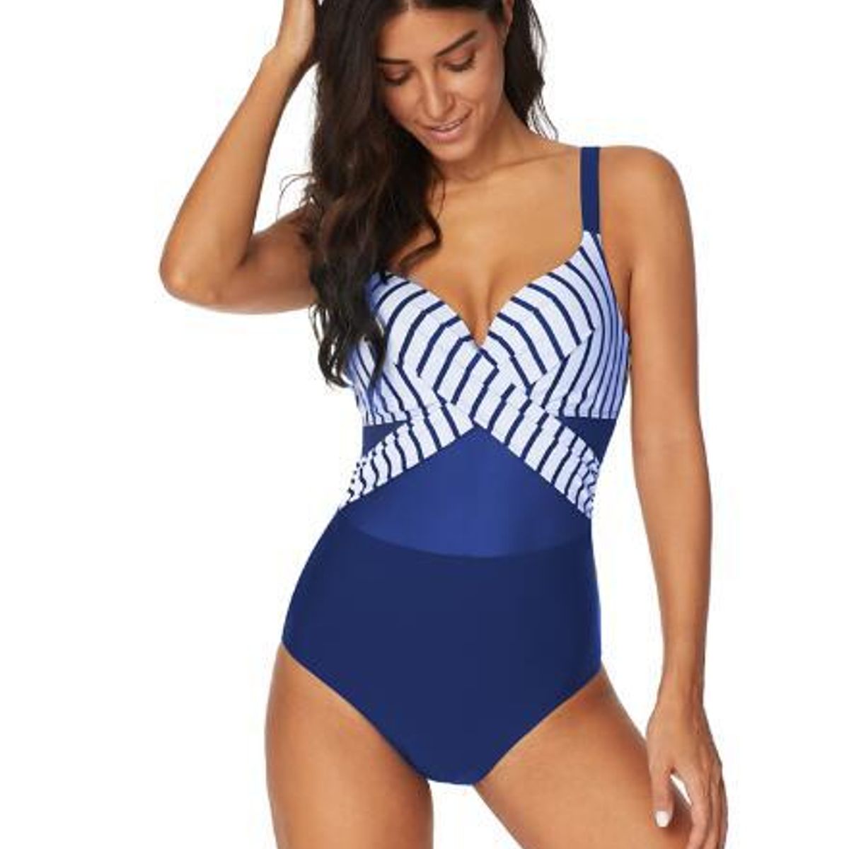 TIOZONEY - Traje de baño una pieza para mujer talla grande