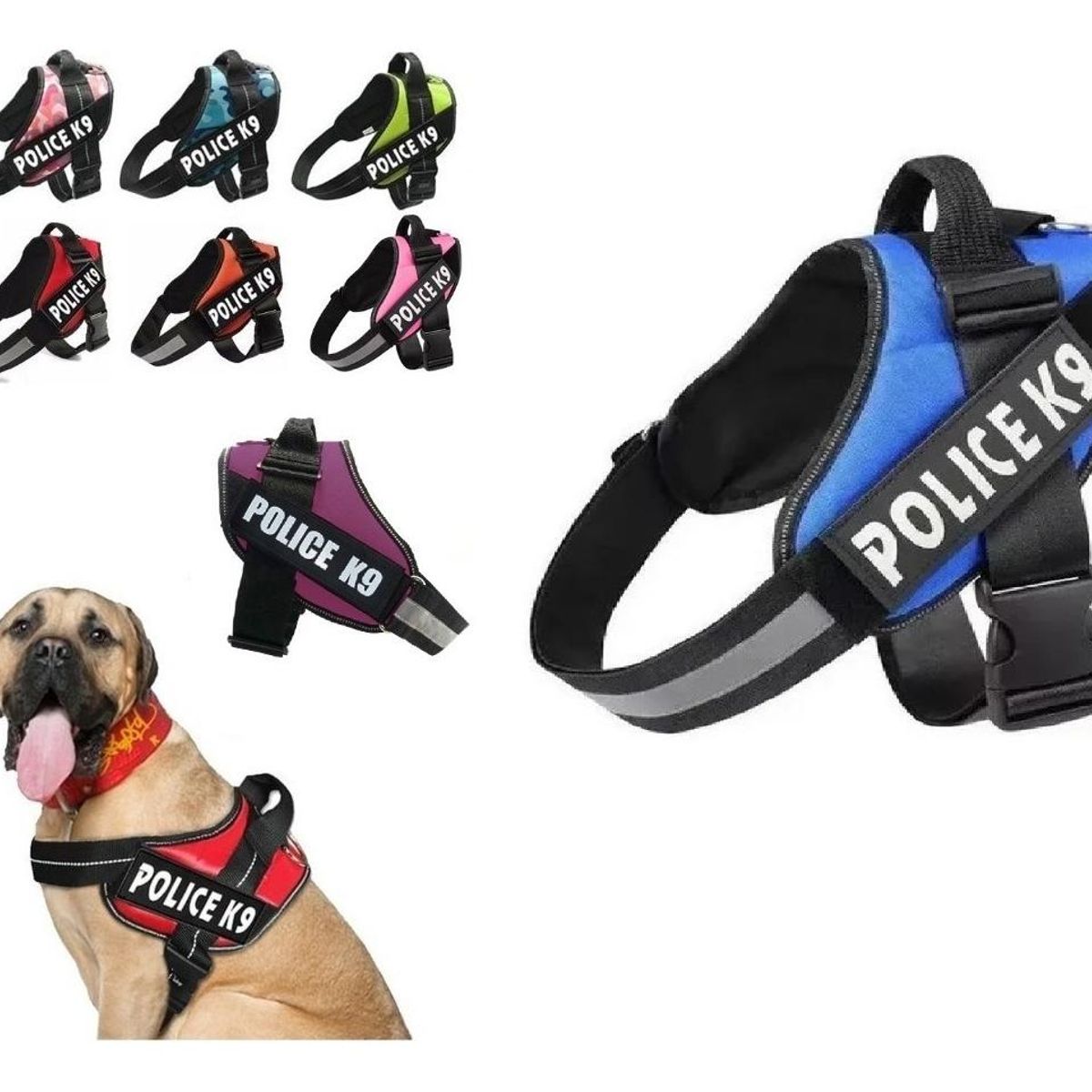 GENERICO - Arnés Reforzado Police K9 para Perros Medianos y Grandes