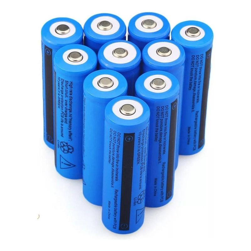 GENERICO - Baterías Recargables 18650 de Litio 6800mAh 37V para Linterna LED