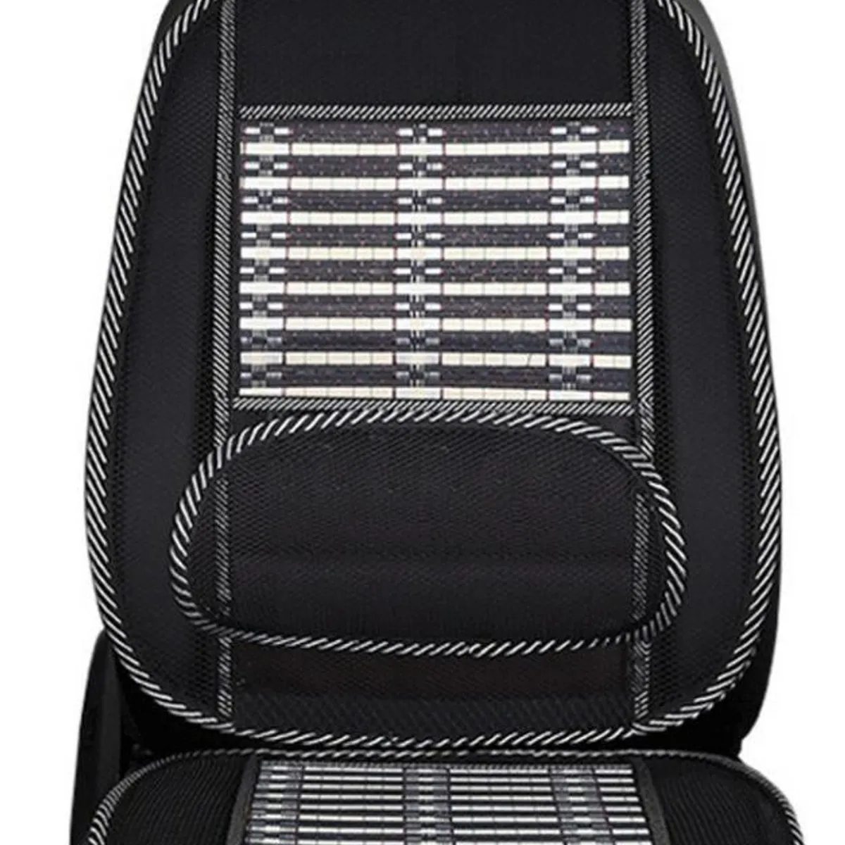 GENERICO - Cubre Asiento Lumbar de Madera y Malla Ventilada