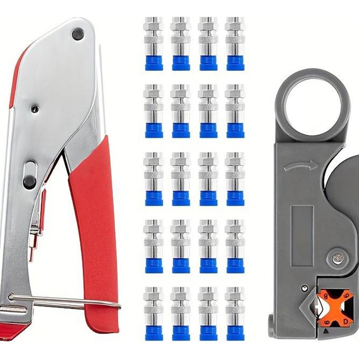 GENERICO - Kit de Herramientas Crimpeadora y Pelacable Completo