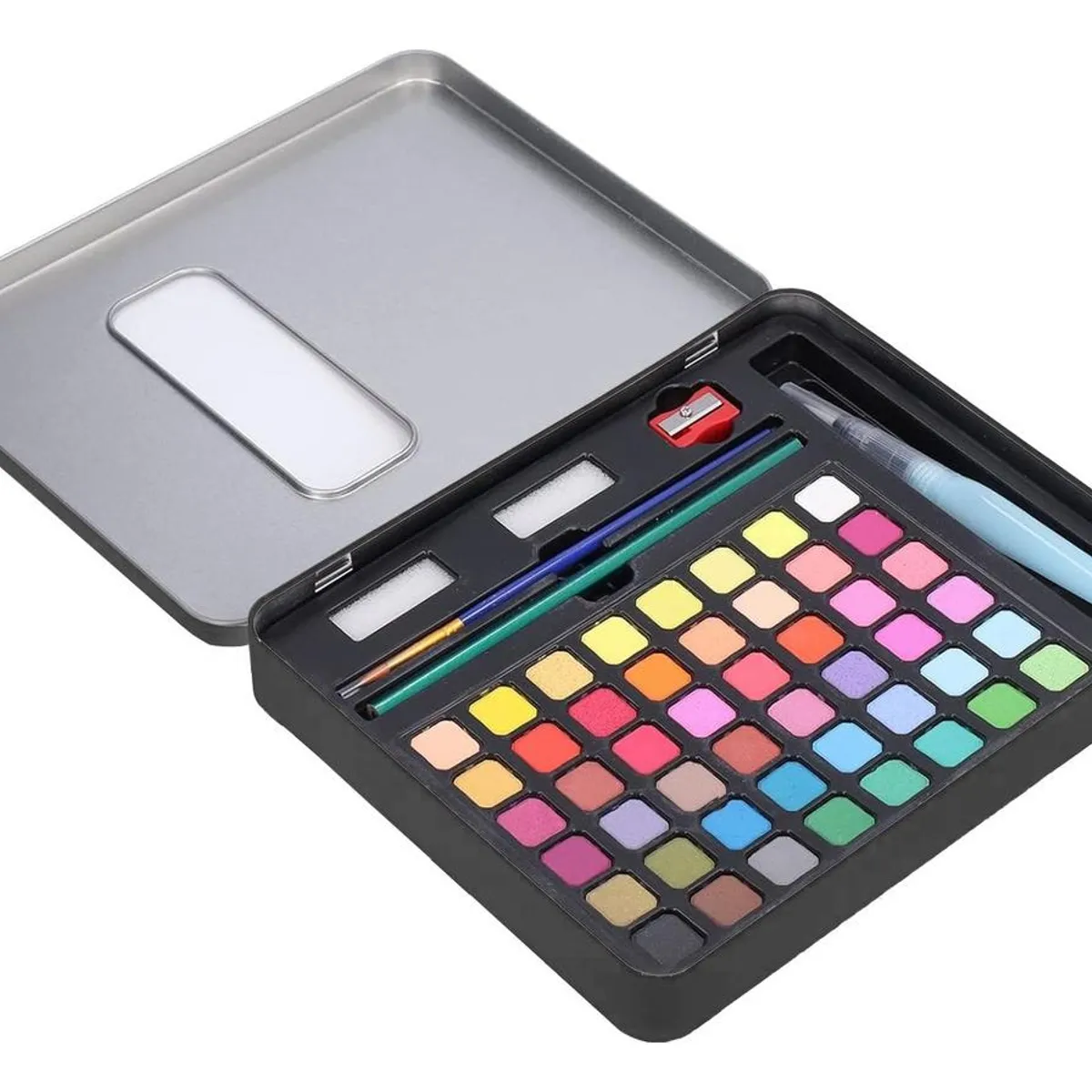 GENERICO - Kit de Acuarelas Profesionales de 48 Colores Portátil
