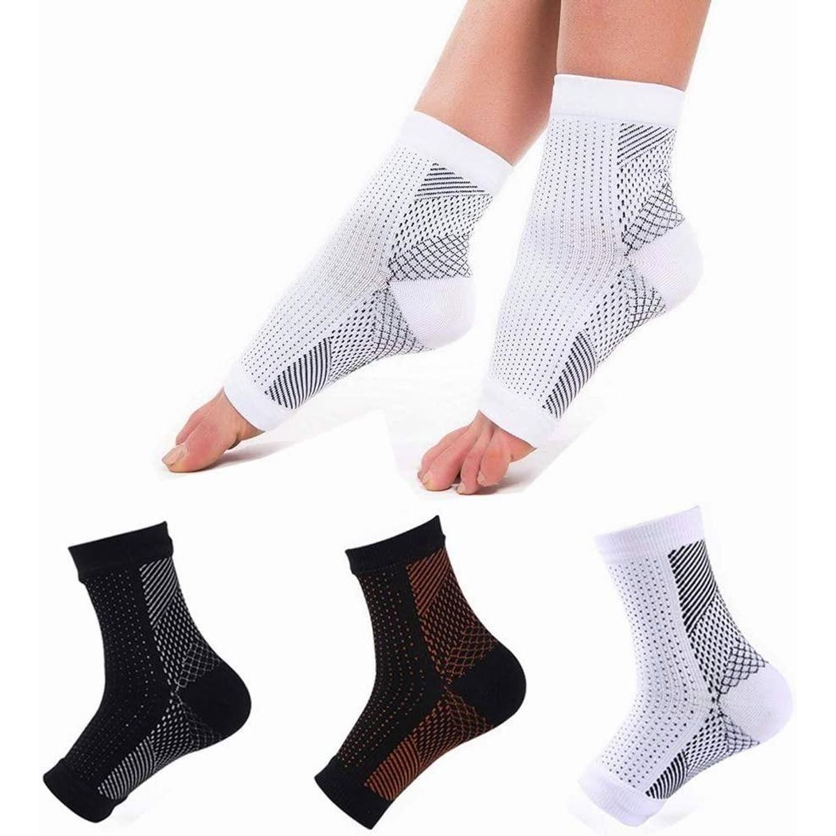 GENERICO - Calcetines de Compresión para Alivio de Fascitis Plantar - 3 Pares