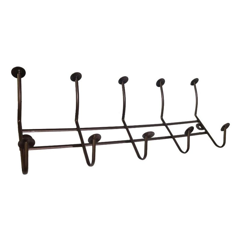 GENERICO - Perchero de Pared de Acero Inoxidable con 5 Ganchos