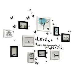 GENERICO - Set de 10 Marcos de Foto Decorativos para Pared