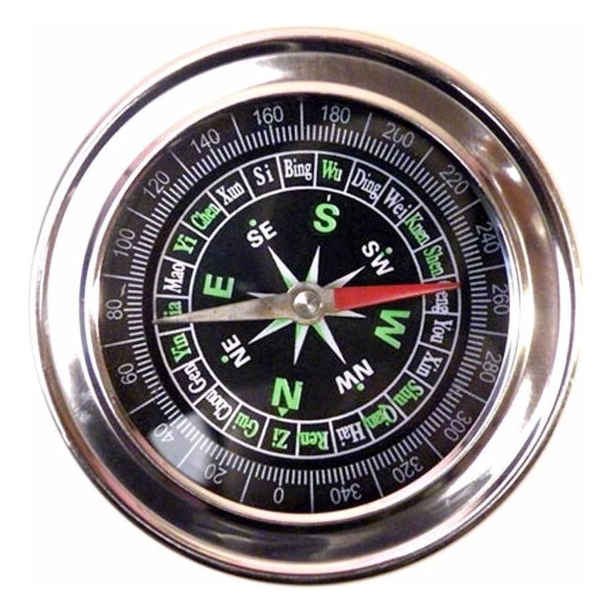 GENERICO - Brújula de Acero Inoxidable 77mm para Navegación