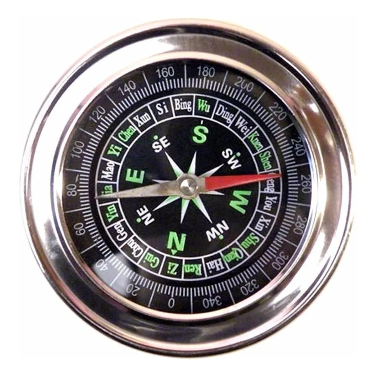 GENERICO - Brújula de Acero Inoxidable 77mm para Navegación