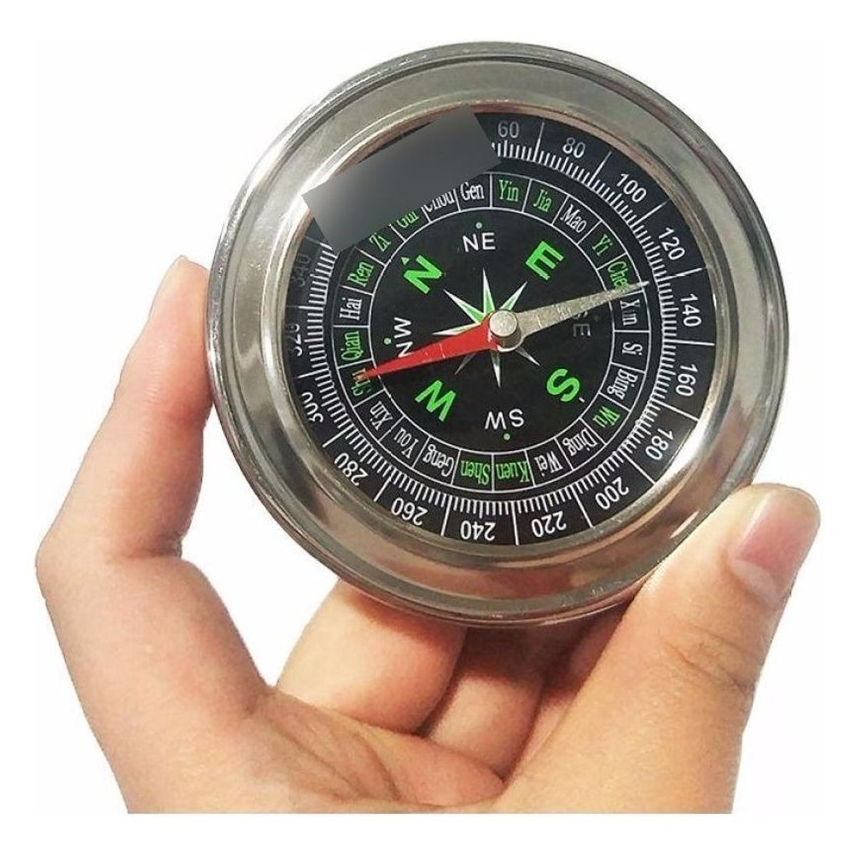 GENERICO - Brújula de Acero Inoxidable 77mm para Navegación