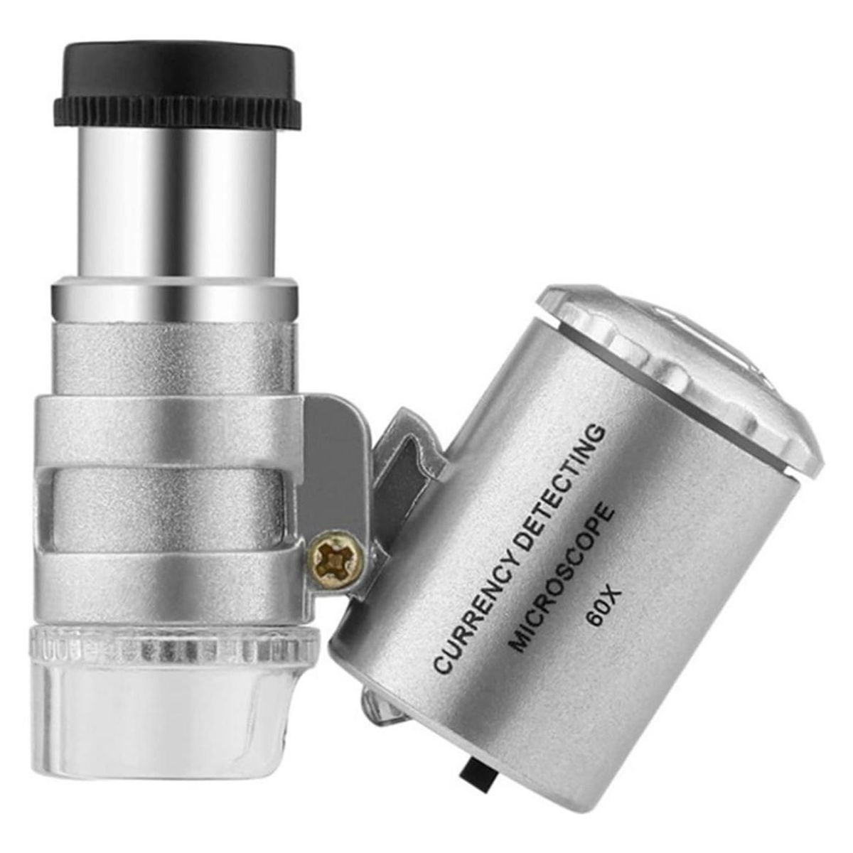 GENERICO - Microscopio de Bolsillo 60x con Luz LED y UV