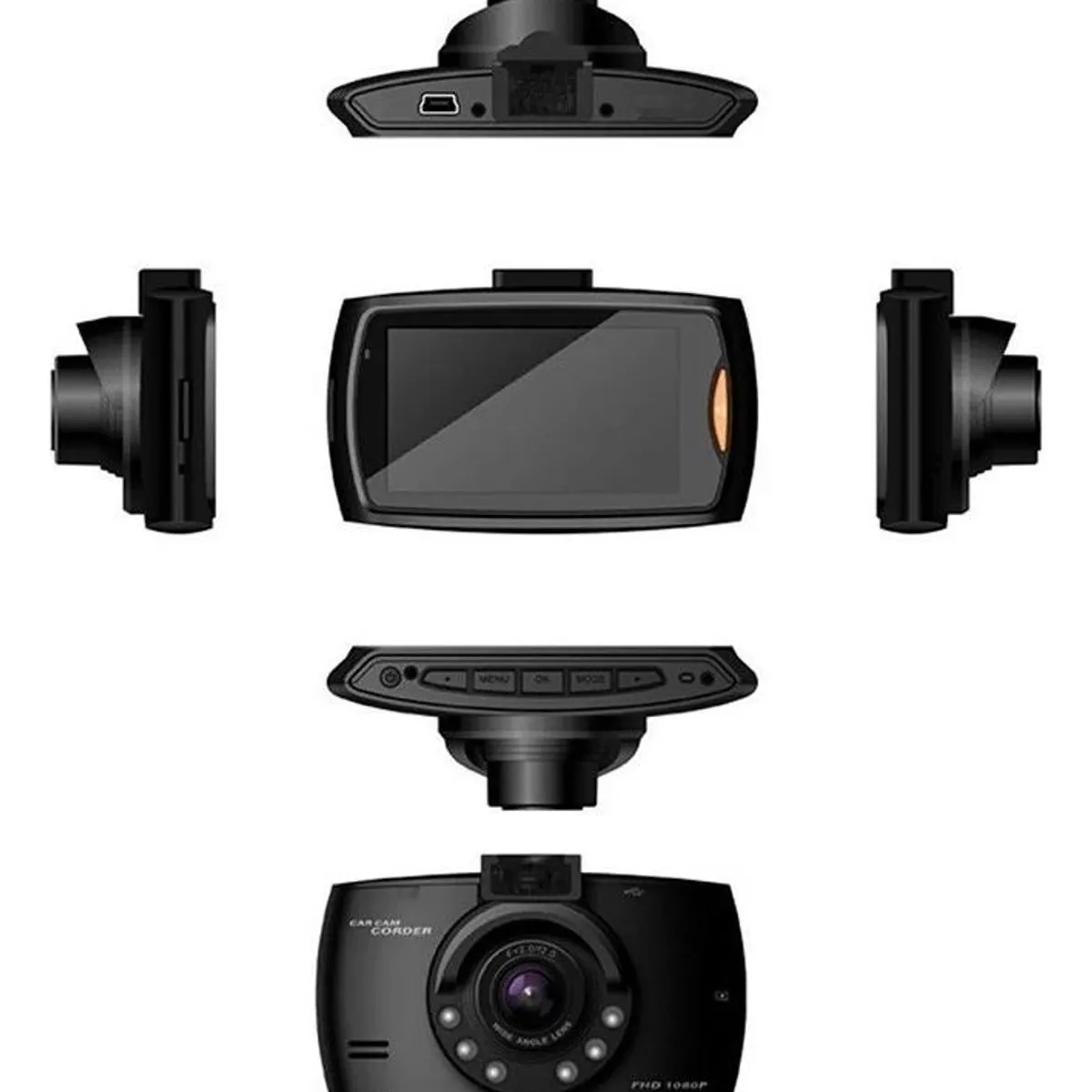 GENERICO - Cámara de Seguridad para Auto con Pantalla HD 1080p