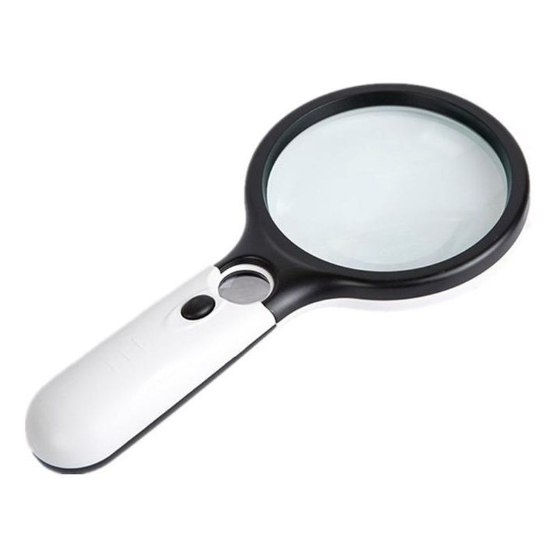 GENERICO - Lupa de Lectura LED Compacta con Doble Lente UV
