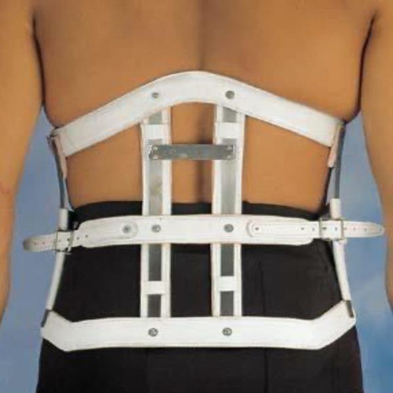 GENERICO - Corset Lumbar Knight de Acero Inoxidable con Correas Ajustables