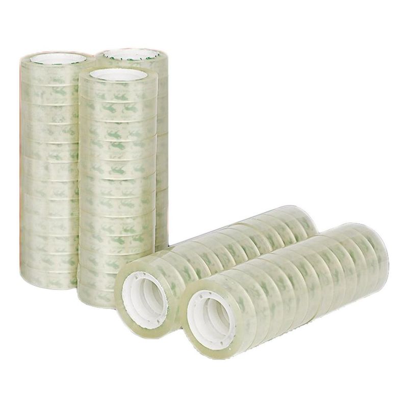 GENERICO - Pack de 12 Rollos de Cinta Transparente para Manualidades