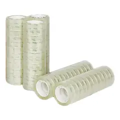 GENERICO - Pack de 12 Rollos de Cinta Transparente para Manualidades