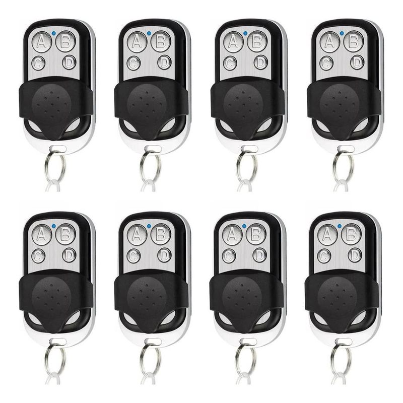 GENERICO - Pack de 8 Controles Remotos Universales para Portones