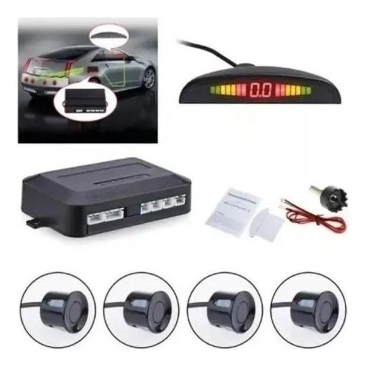 GENERICO - Sistema de Sensores de Retroceso con Alarma Visual y Sonora