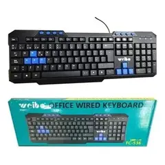 GENERICO - Teclado de Oficina USB con Diseño Ergonómico y Multimedia