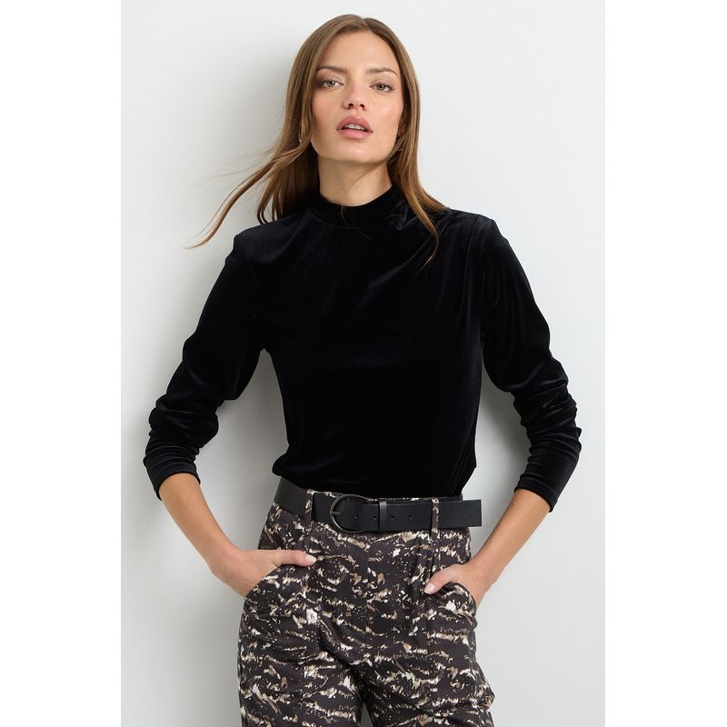 IO - Polera Manga Larga Negro Mujer Io