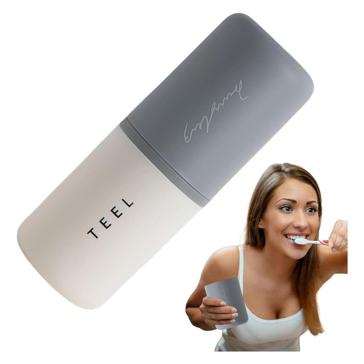 GENERICO - Estuche Portátil para Cepillo de Dientes y Pasta Dental