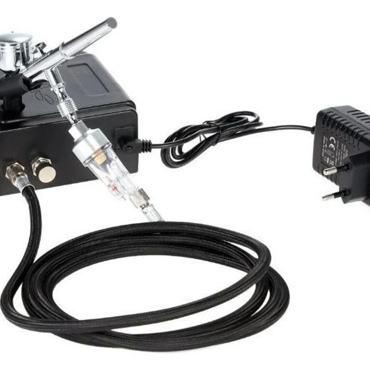 GENERICO - Kit Completo de Aerógrafo con Compresor y Accesorios