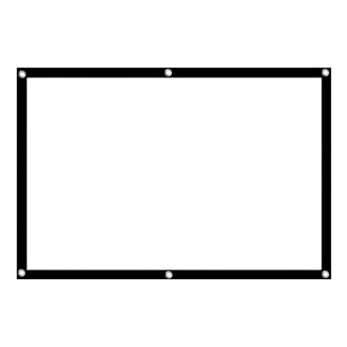 GENERICO - Pantalla de Proyección HD Portátil 100" con Tela Blanca Mate