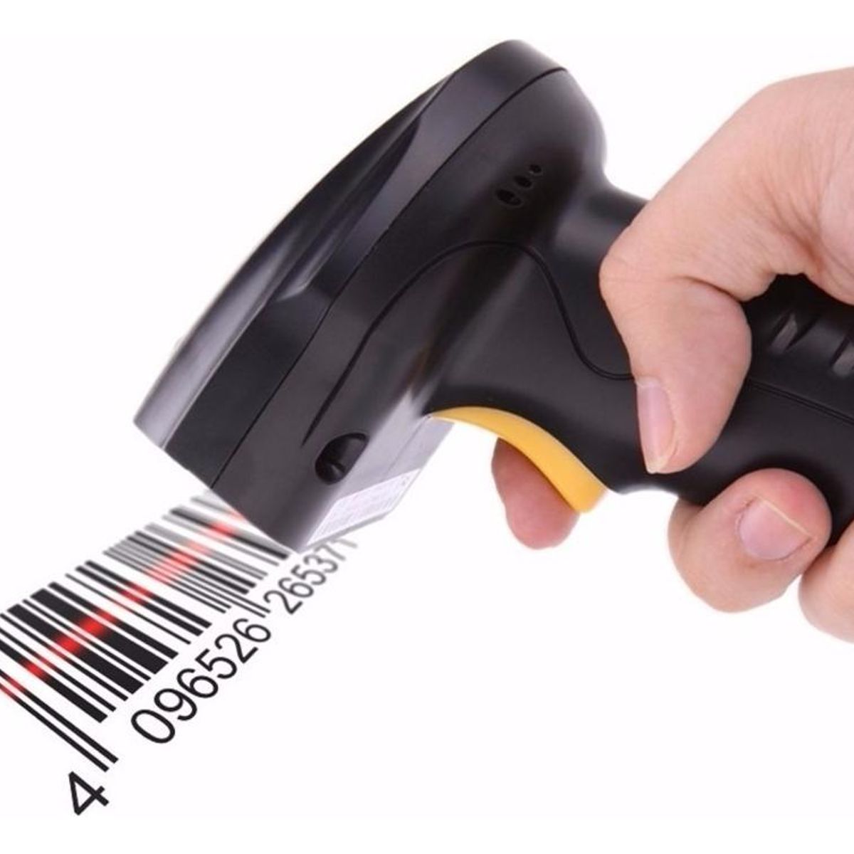 GENERICO - Lector de Códigos de Barras Láser USB con Soporte Ergonómico