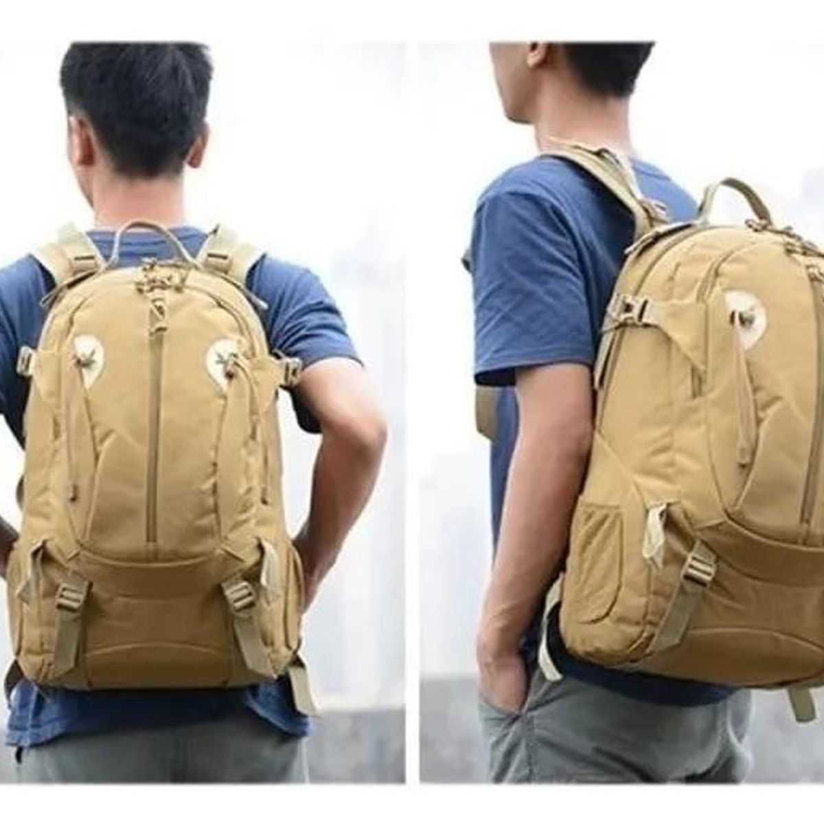 GENERICO - Mochila Táctica Militar Outdoor 40 Litros Coyote